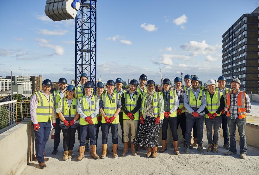 Agar Grove topping out