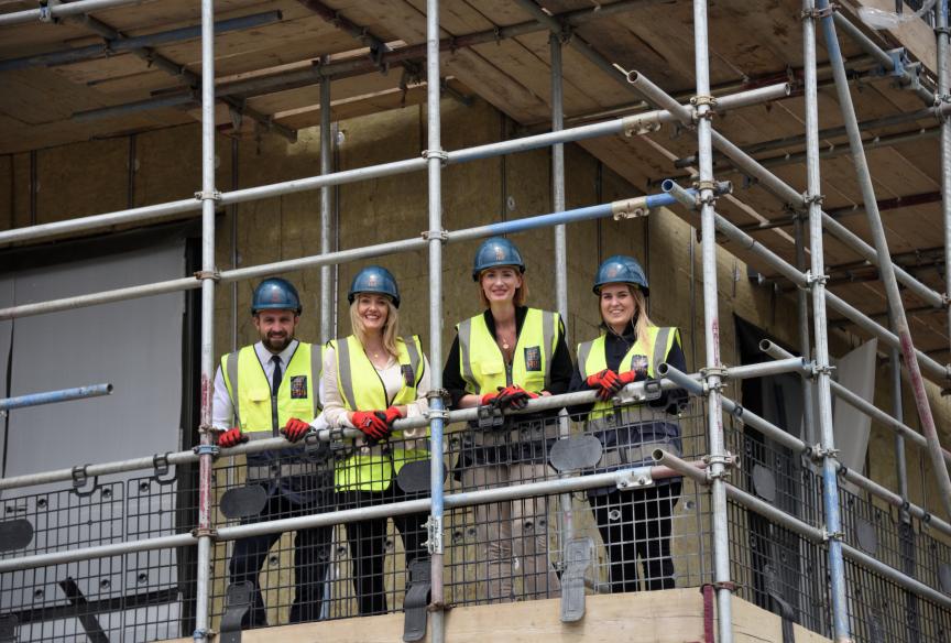 Man and Women on construction site