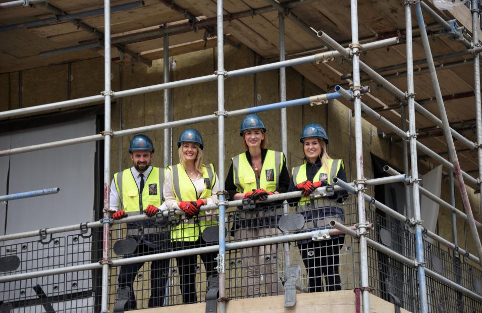 Man and Women on construction site