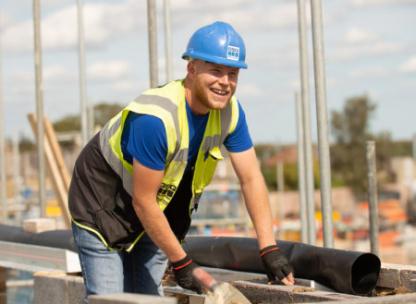 individual working on a building site