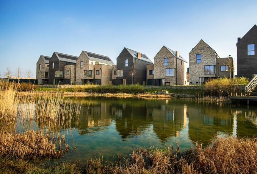 houses upon a riverside